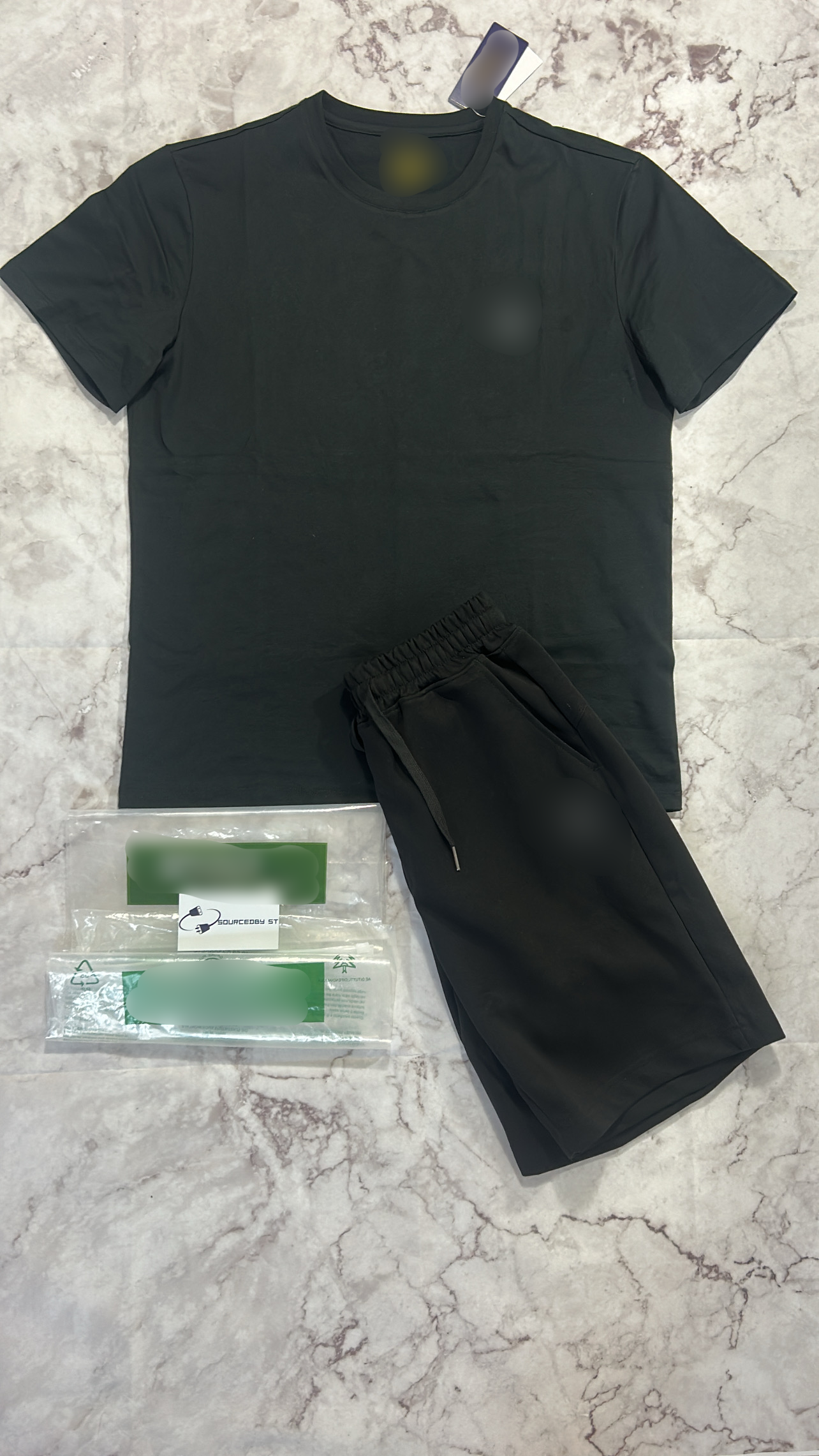 Ralf Shorts + Tee Shirt Set Black