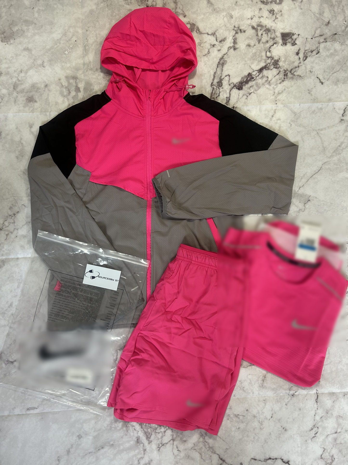 Miller 3-Piece Activewear Set  Pink / Grey / Black